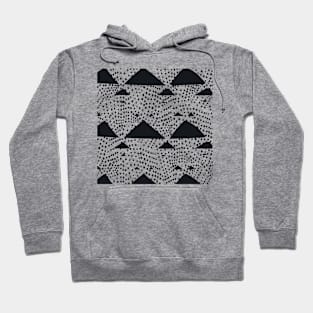 Monochrome Triangle- Dots Pattern Hoodie